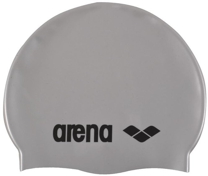 srebrny czepek pływacki arena