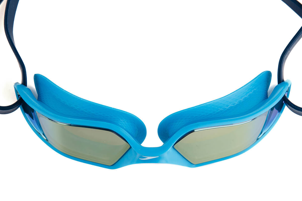 Speedo Hydropulse mirror jr navy blue bay okulary pływackie juniorskie
