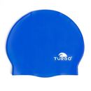 niebieski silikonowy czepek plywacki na basen turbo