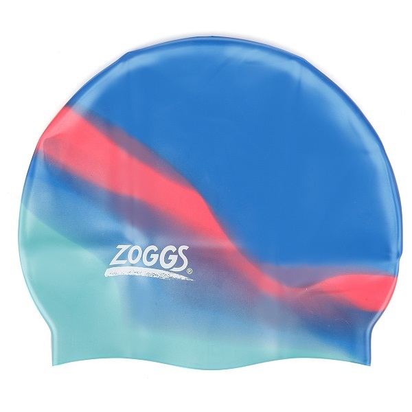 czepek plywacki na basen treningowy zoggs multikolor niebieski