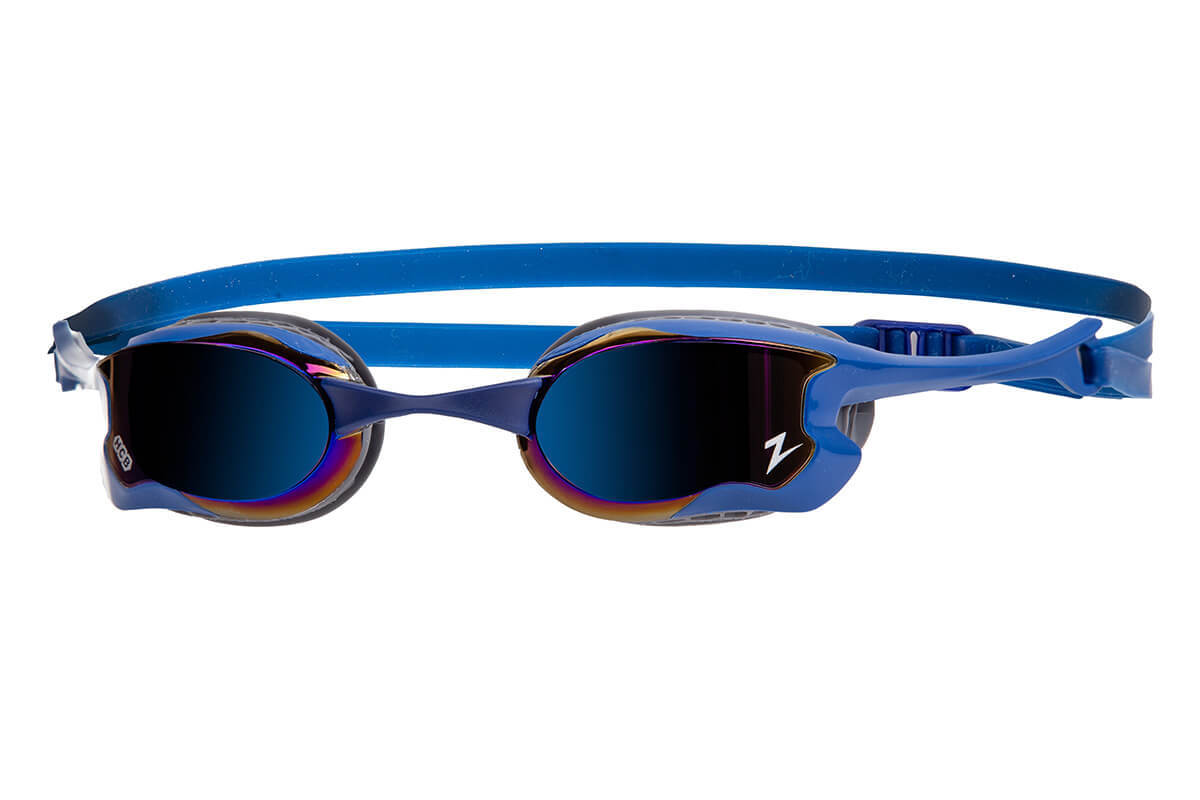 okulary plywackie treningowe Zoggs Raptor HCB Mirror niebieskie